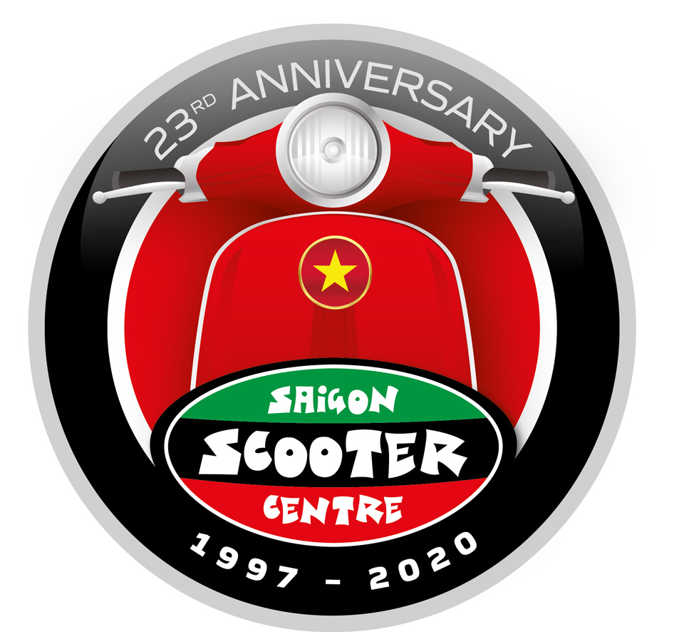 23rd Anniversary logo for Saigon Scooter Centre