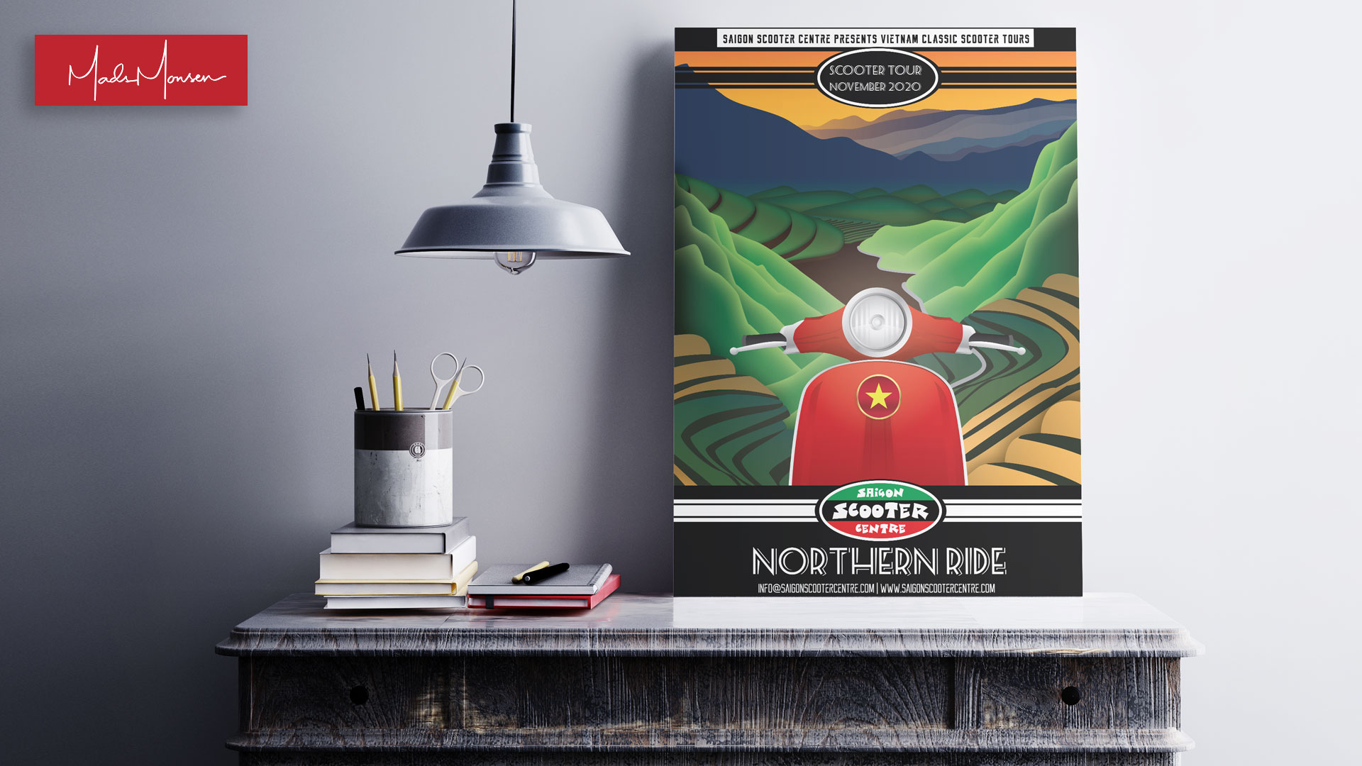 Graphic design work for Saigon Scooter Centre – Main