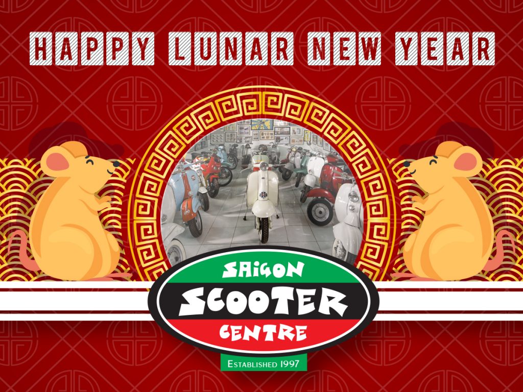 Graphic design – Tet – Lunar New Year Card for Saigon Scooter Centre
